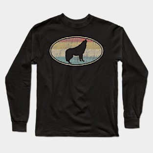 Wolf Lovers, Funny Vintage Animal Lovers Design Long Sleeve T-Shirt